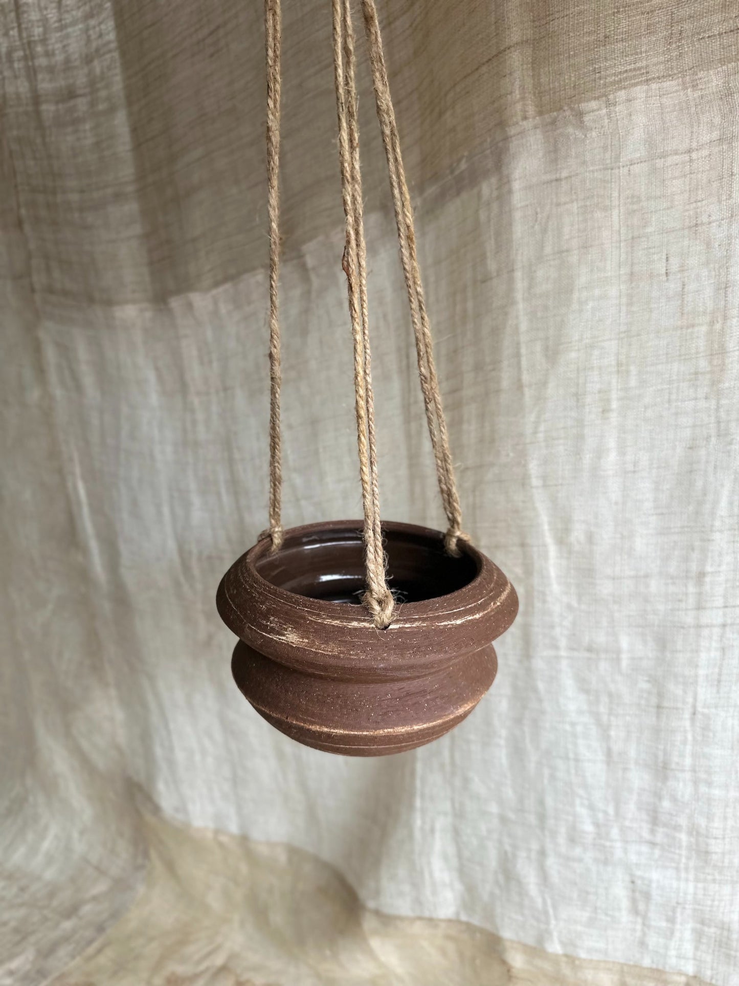 14 chocolate swirl hanging planter - Mipa's pots and plants