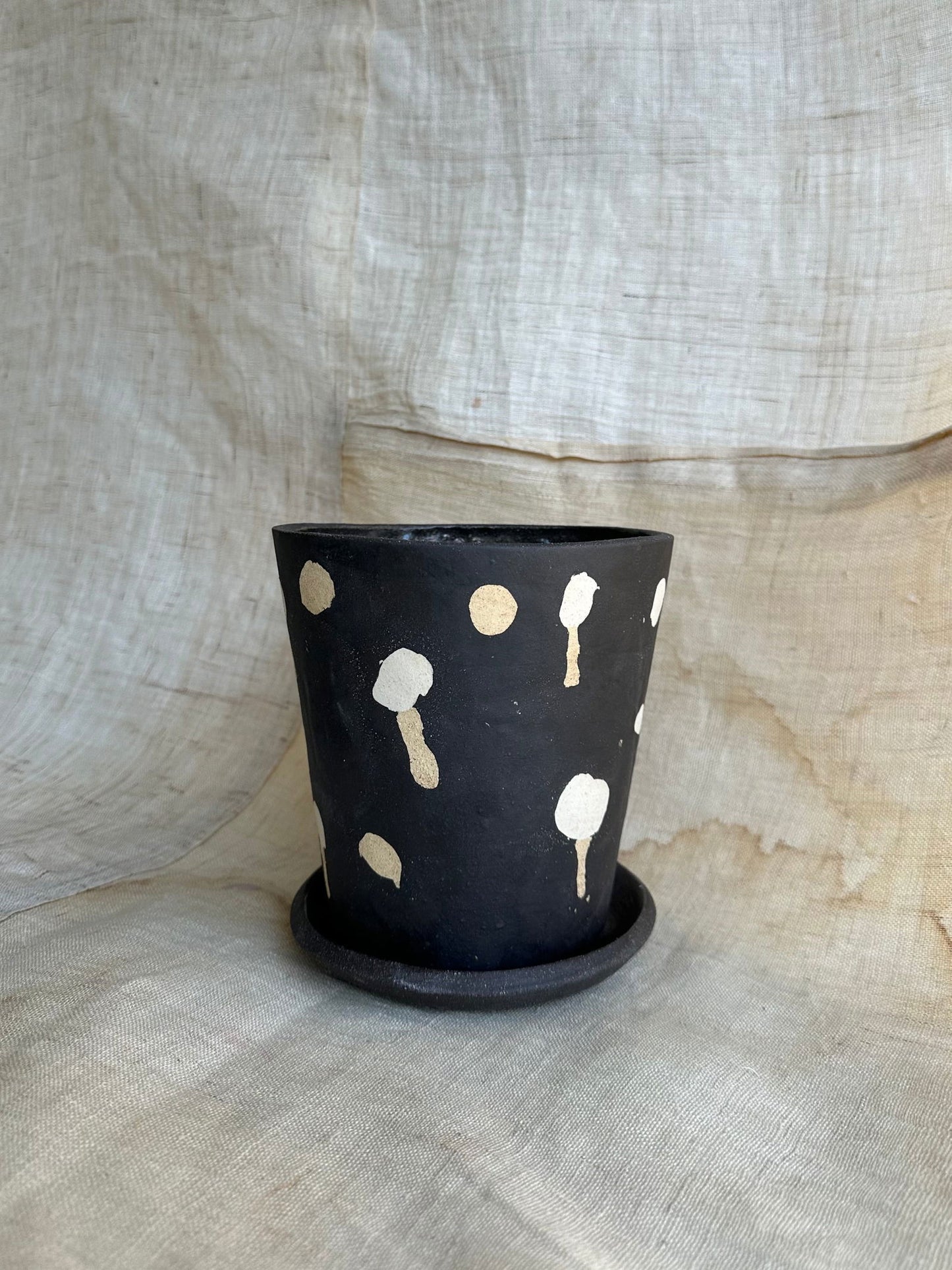 1 black inlay planter set - Mipa's pots and plants