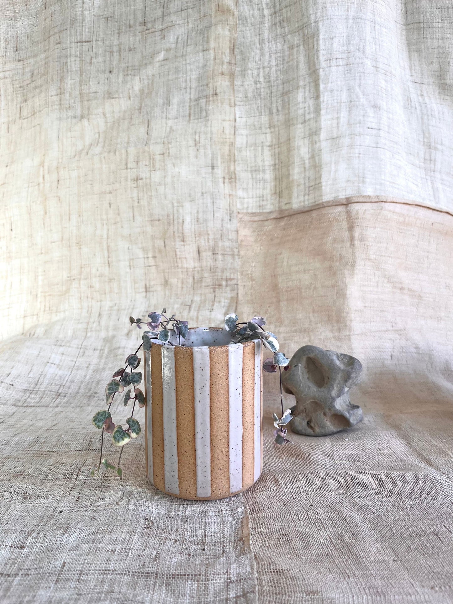 53 S.B striped planter - Mipa's pots and plants