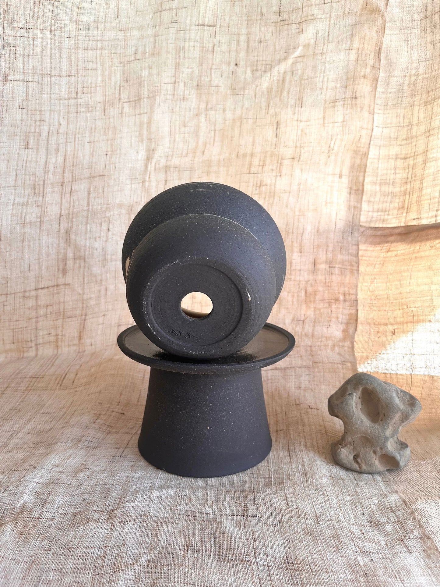 58 ink wash pedestal saucer set - Mipa's pots and plants