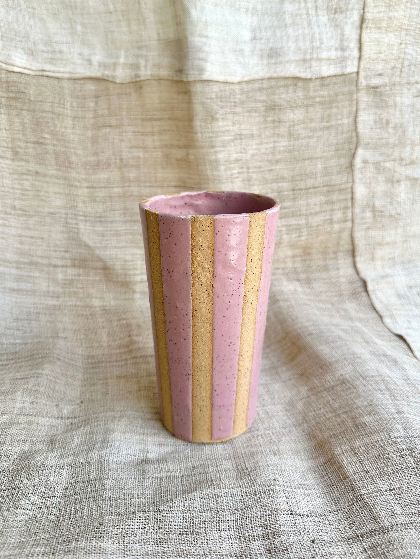 58 pink striped planter - Mipa's pots and plants