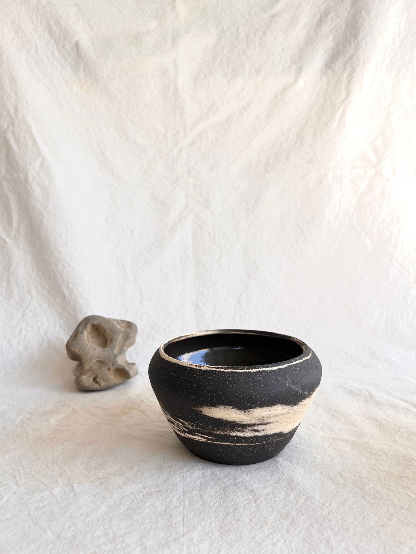 6 b/w marble planter - Mipa's pots and plants