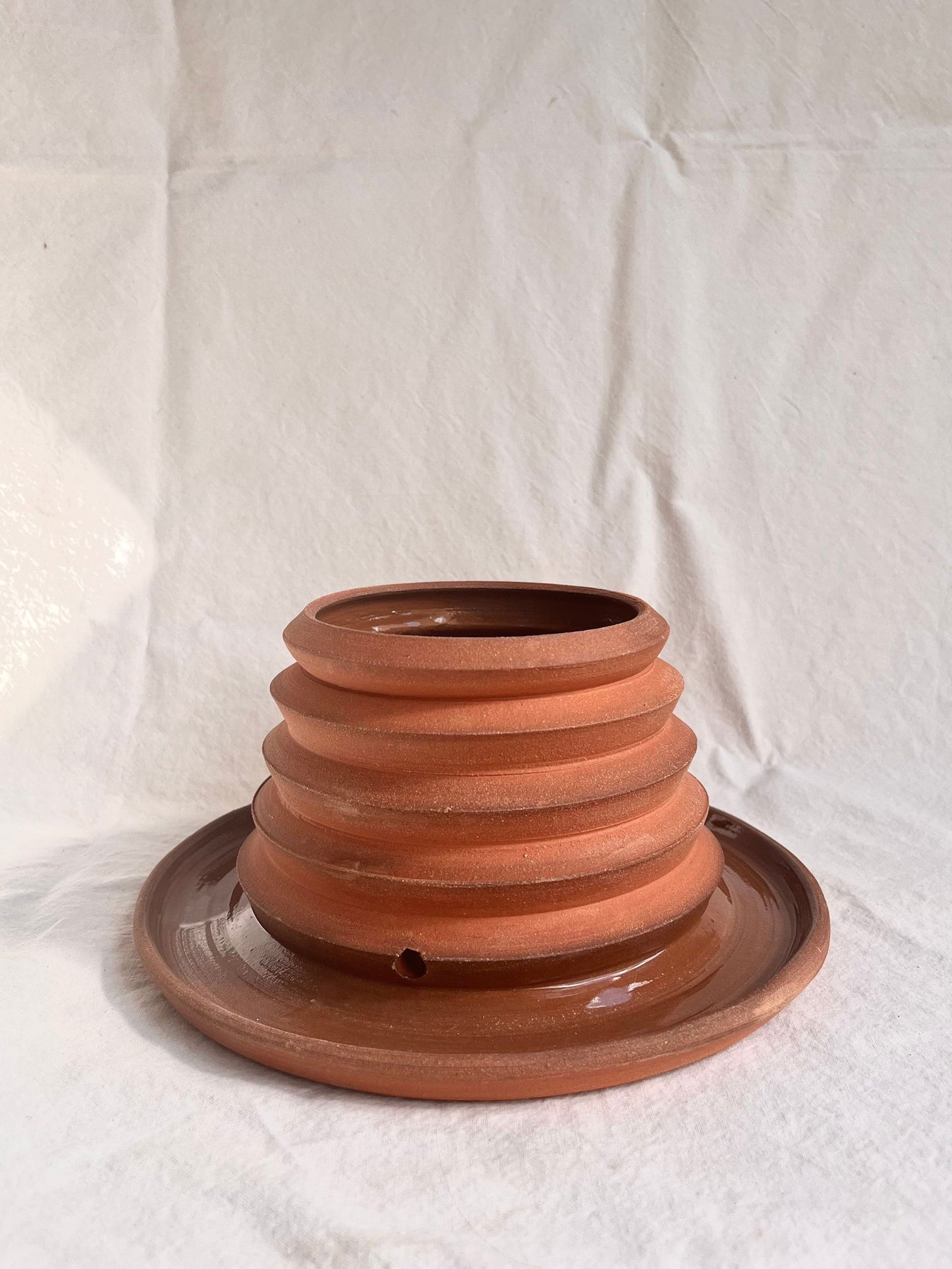 7 red pagoda planter - Mipa's pots and plants