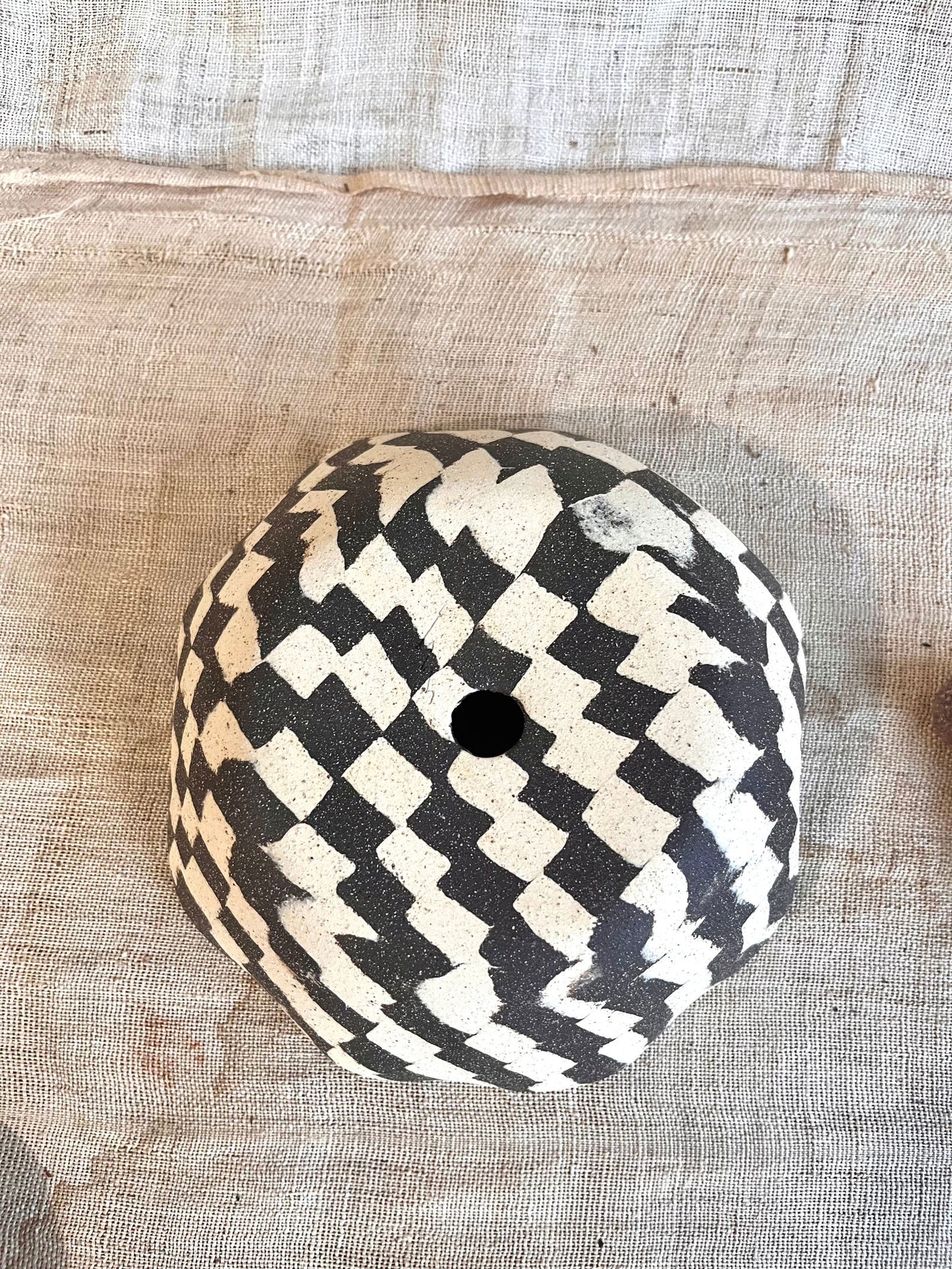 99 B/W mosaic pie planter set - Mipa's pots and plants