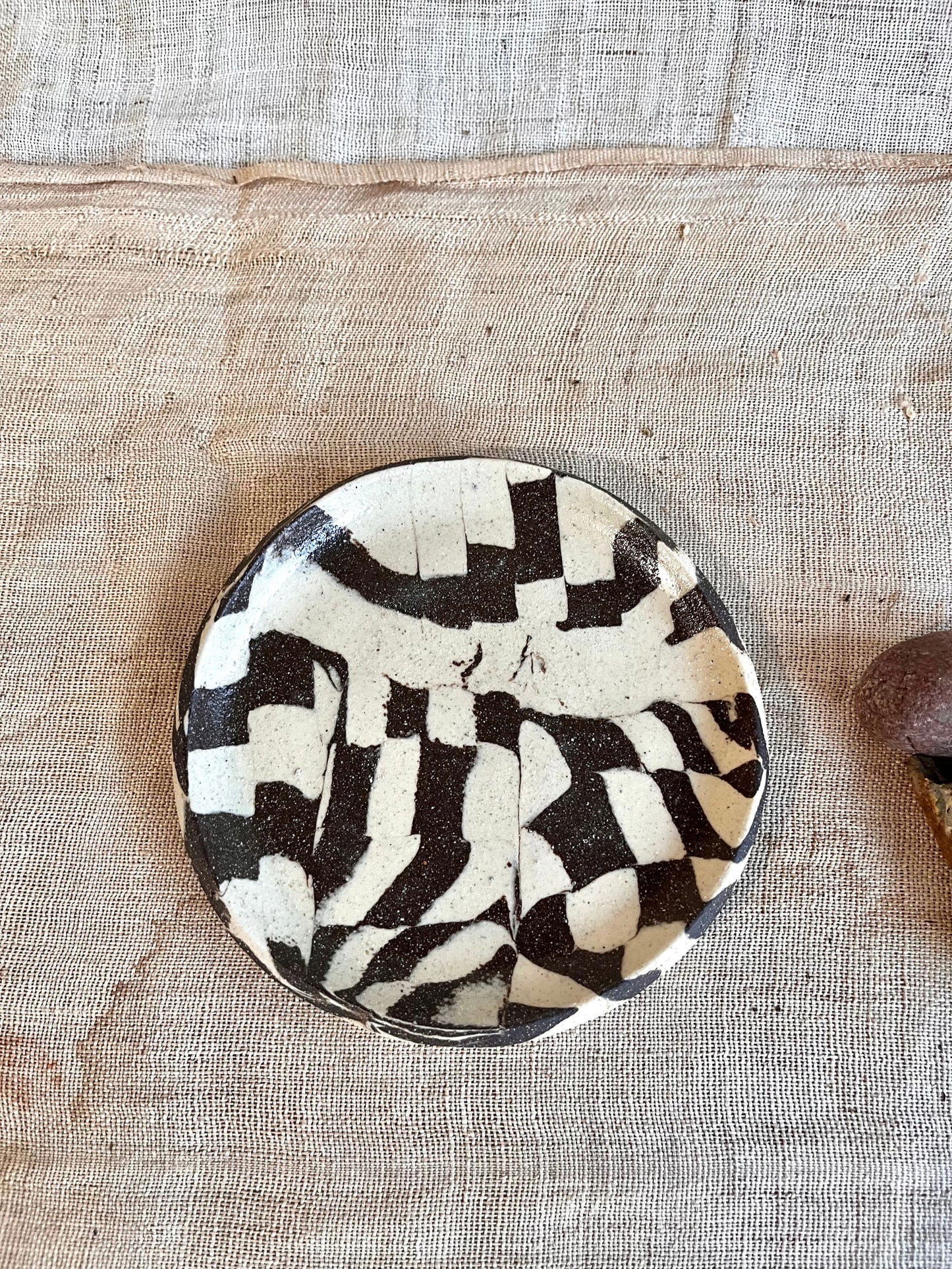 99 B/W mosaic pie planter set - Mipa's pots and plants