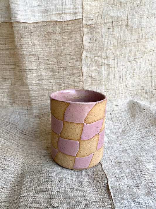 59 pink checkers planter