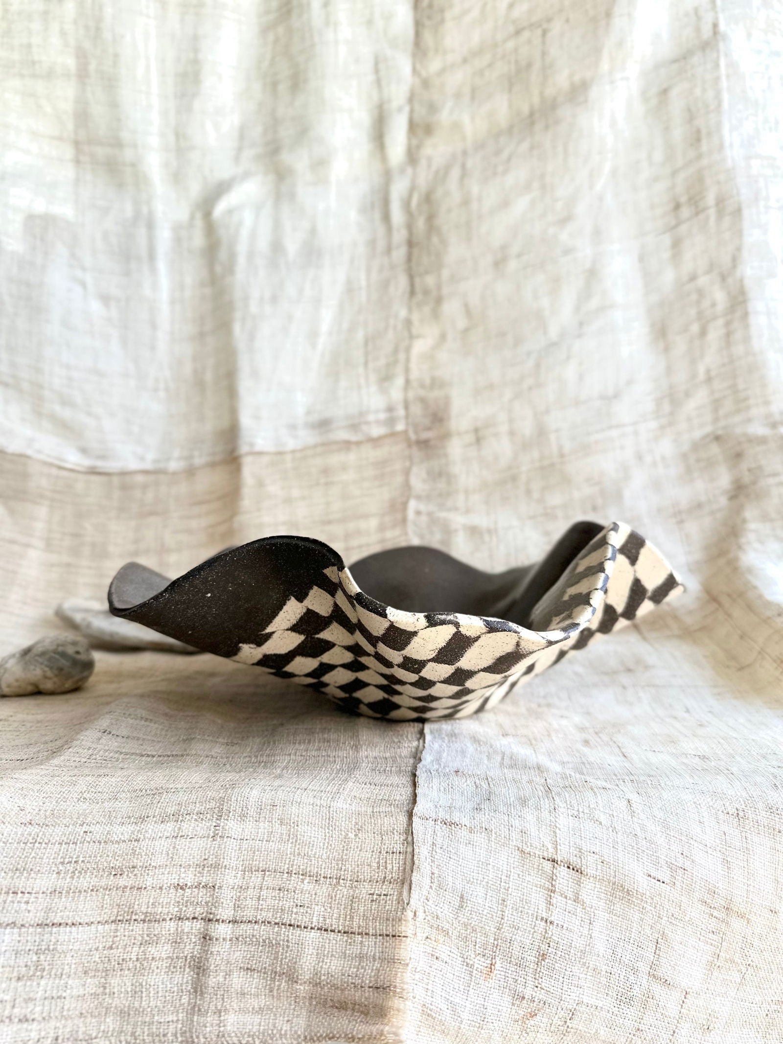 58 b/w checkers planter set - Mipa's pots and plants