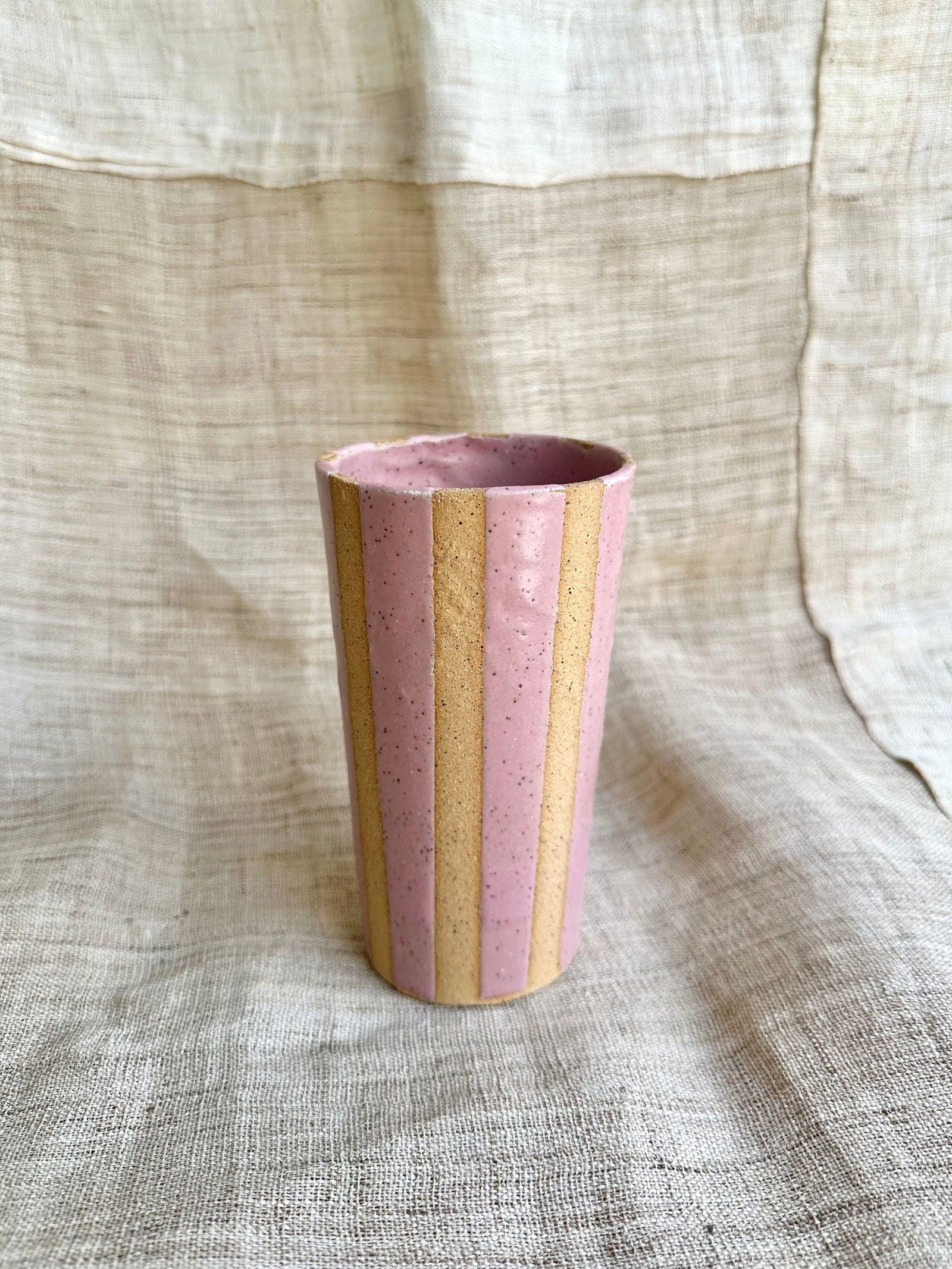58 pink striped planter - Mipa's pots and plants