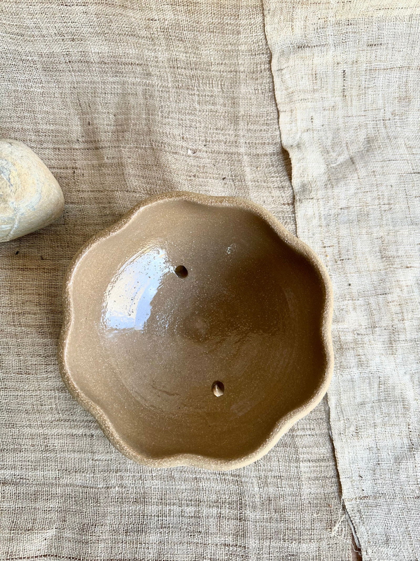 70 mudcream flower caudex planter - Mipa's pots and plants