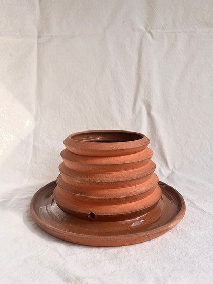 7 red pagoda planter - Mipa's pots and plants