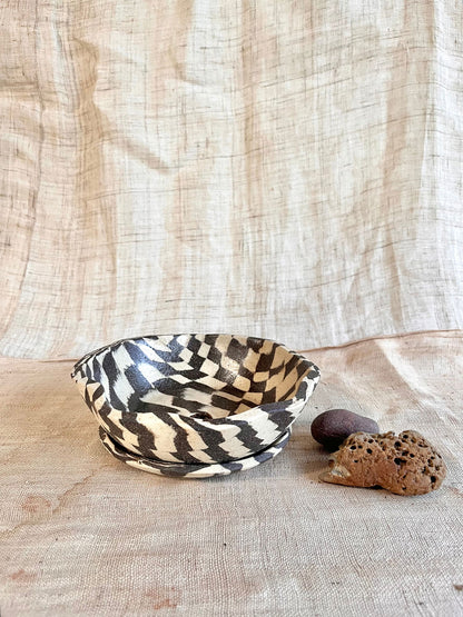 99 B/W mosaic pie planter set - Mipa's pots and plants