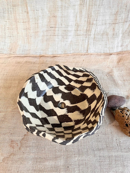 99 B/W mosaic pie planter set - Mipa's pots and plants