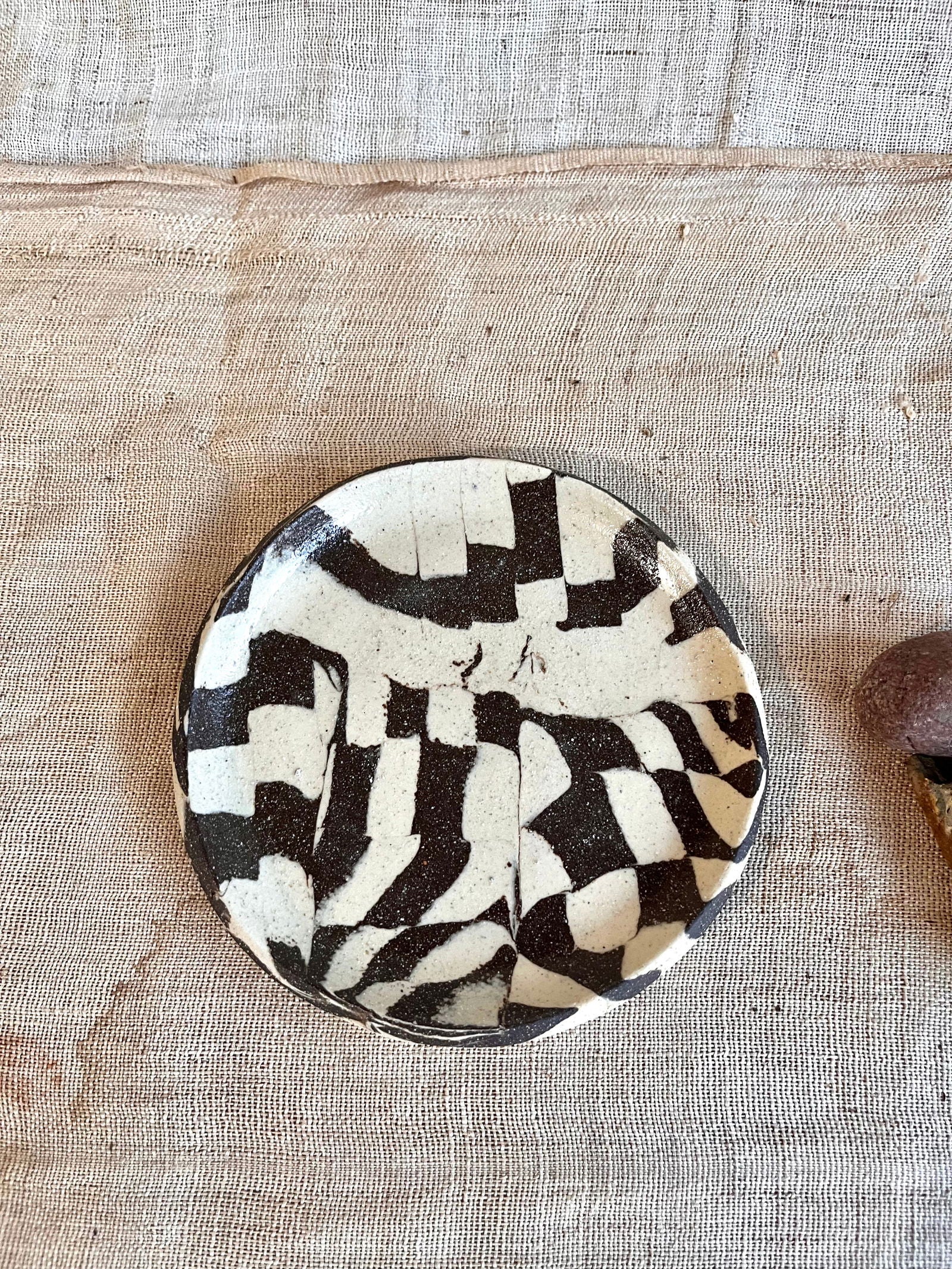 99 B/W mosaic pie planter set - Mipa's pots and plants