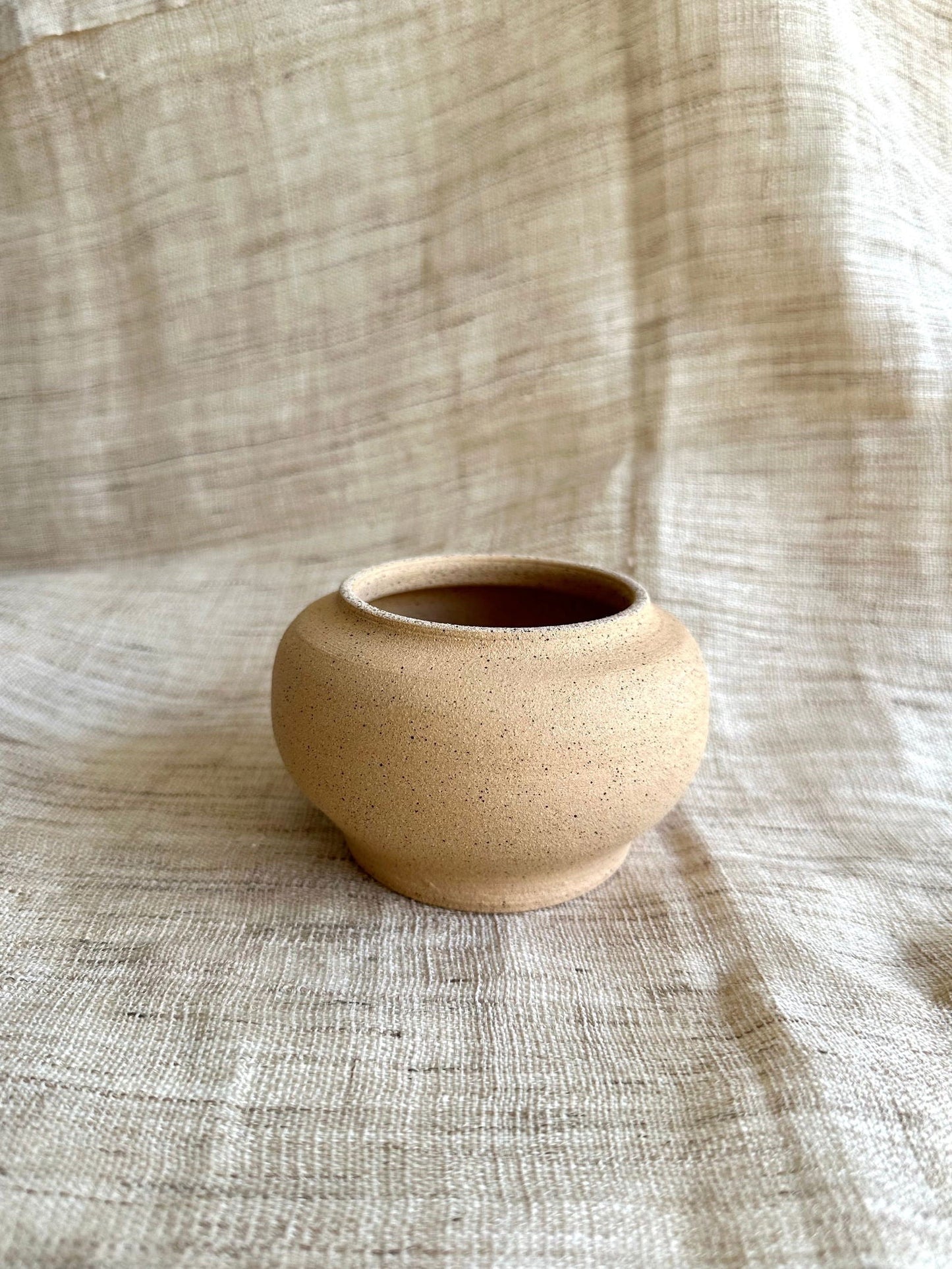 57 unglazed mini moon jar planter (2 options)