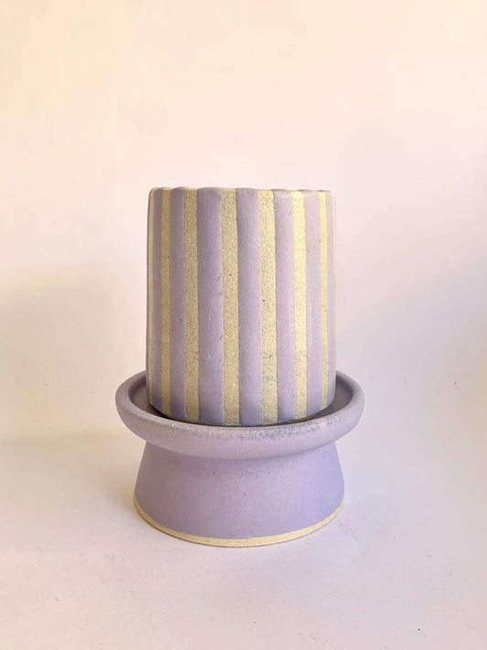 (Sale) 10 striped planter - Mipa's pots and plants
