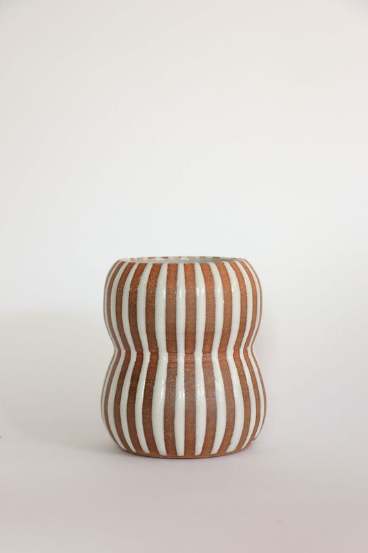 (Sale) 2-1 striped planter - Mipa's pots and plants