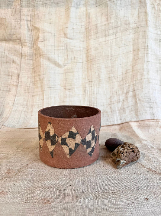 (Seconds) 102 red inlay planter - Mipa's pots and plants