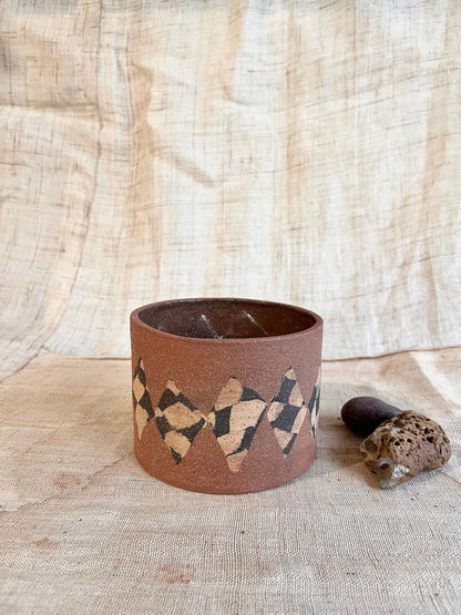 (Seconds) 102 red inlay planter - Mipa's pots and plants