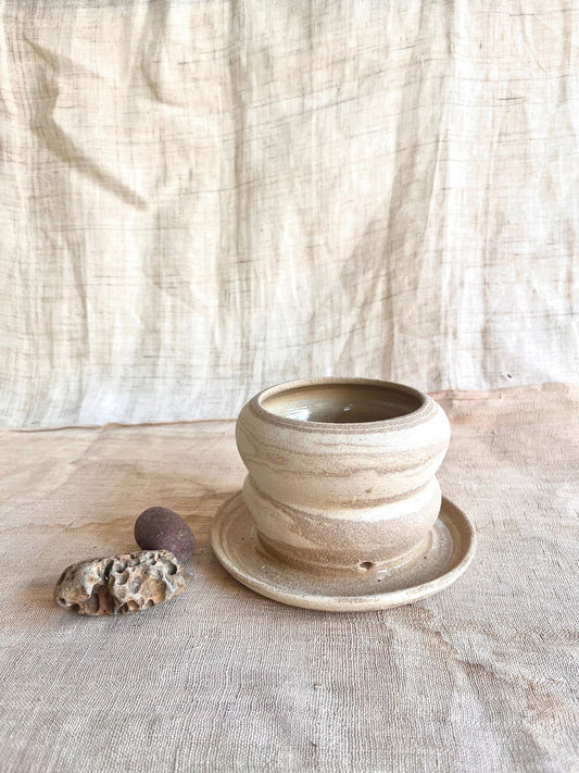 (Seconds) 68 mudcream planter - Mipa's pots and plants